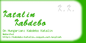 katalin kabdebo business card